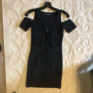 For love and lemons black sheer dress XS